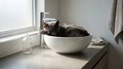 Warum Katzen gerne in der Badewanne schlafen: 5 Gründe und 3 Warnzeichen